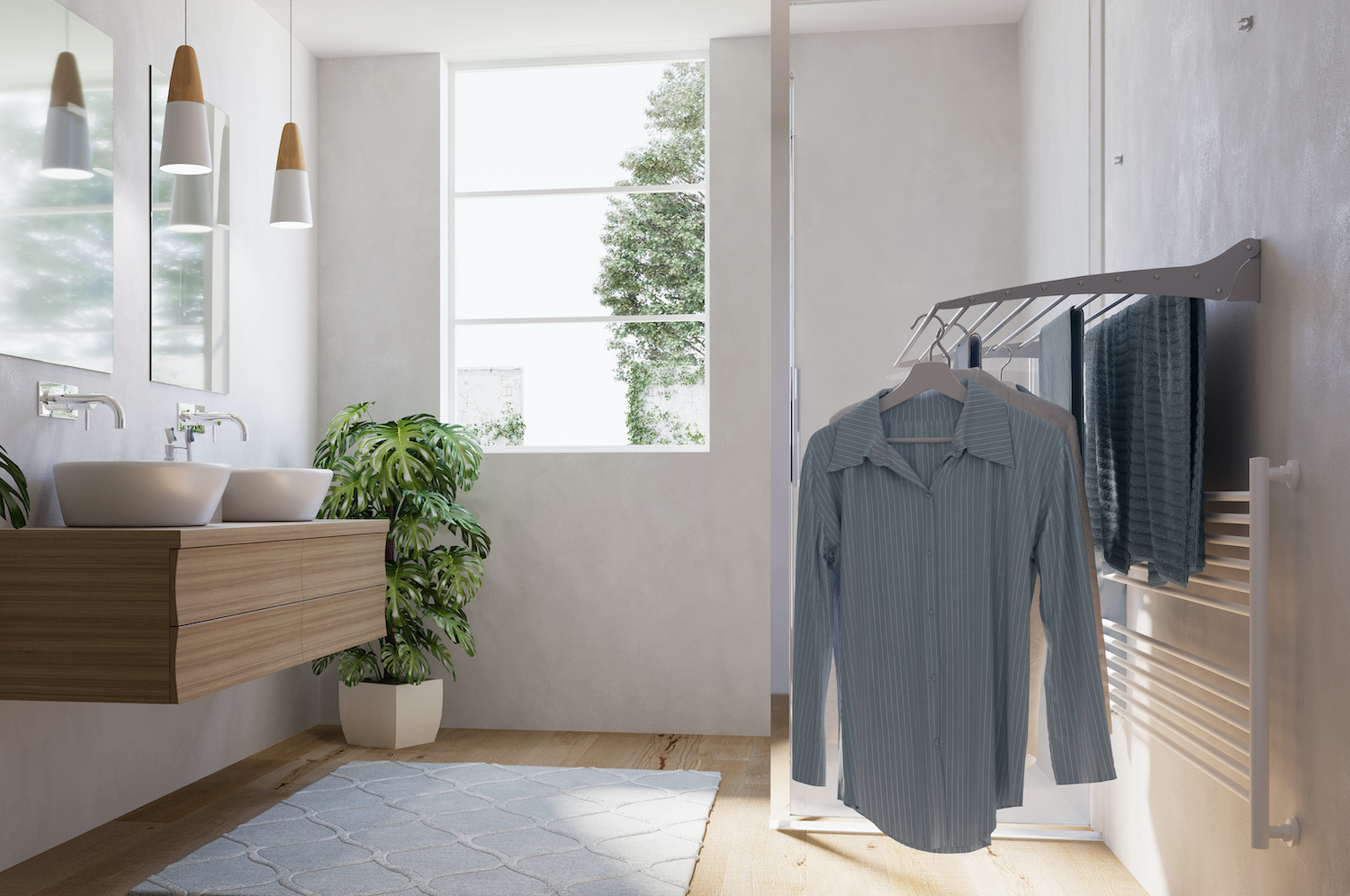 Stendibiancheria Multifunzionale Salvaspazio a Spirale Rotonda 2m per Lenzuola Vestiti Biancheria Stendino per Asciugare Coperte